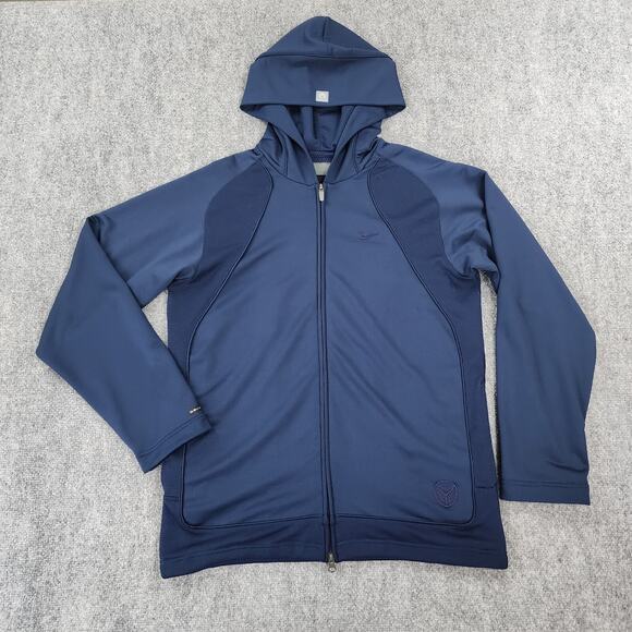 Nike Other - Vintage Nike Jacket Mens Small Blue Full Zip Hooptech Basketball Hoodie Sweat